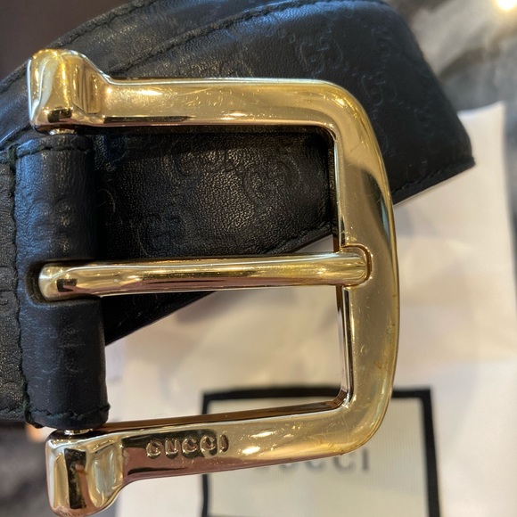 GUCCI black guccissima belt main image 4